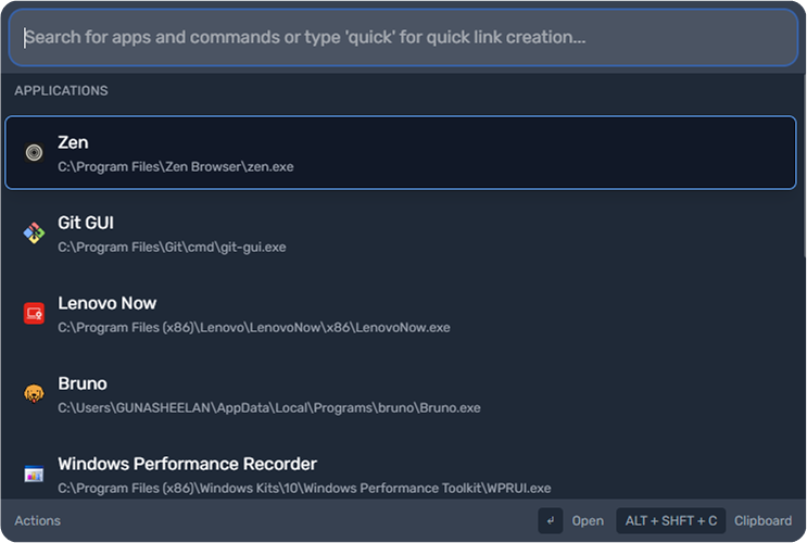 Blazecast App Launcher interface